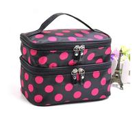 Yawdil Gran Capacidad Bolsa de cosméticos Doble Capa Cremallera Mujeres cosmética Bolsas Viaje portátil artículos tocador Organizador baño Lavado Embrague