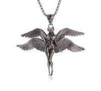 Yawdil Retro Gothic Ángel alas Diosa Collar Colgante para Hombres Mujeres Punk Hip Hop Partido joyería accessries Regalos