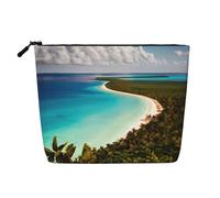 YaWea Bolsa de cosméticos con estampado de isla de Cuba, bolsa de aseo con cremallera, regalo de amistad para cumpleaños, Navidad, graduación, Negro -, Talla única
