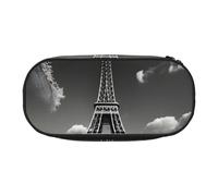 YaWea Estuche organizador de gran capacidad con diseño de la Torre Eiffel y la nube de París, bolsa de almacenamiento grande para la universidad, el hogar y la oficina