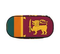 YaWea Estuche organizador de gran capacidad con estampado de bandera de Sri Lanka, bolsa de almacenamiento grande para la universidad, el hogar y la oficina