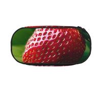 YaWea Estuche organizador de gran capacidad con estampado de fresas, bolsa de almacenamiento grande para la universidad, el hogar y la oficina