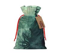 YaWea The Sea Witch - Bolsa de lino de arpillera con estampado inspirado en la bruja del mar, regalos de Navidad, bolsa de regalo para regalos, talla S