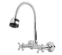 YAWEDA 360 Caño Giratorio 2 Modos De Baño Pared De La Cocina Montado Golpecito De La Cocina Chrome 360 ° Rotación De La Cabeza De Pulverización De Cocina Grifo Del Fregadero Torneira Cozinha