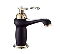 YAWEDA Bronce Cuerpo Negro Antiguo Del Oro Caliente Y Un Mezclador De Agua Fría Del Grifo Del Lavabo De Baño Grifo Del Fregadero Sola Manija Cuenca Del Lavabo Mando Único Rascacielos Tipo