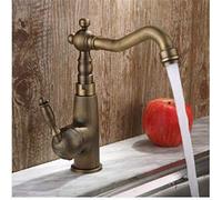 YAWEDA Latón Antiguo Creativo Rotatorio De 360 Grados Grifo De La Cocina Fresca Mezclador De Agua Grifo De La Cocina Sola Mano Cinturón Aireador Del Grifo Antiguo
