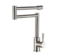 YAWEDA Sus304 Acero Inoxidable Grifo De La Cocina Plegable Universal Del Tubo Tubo De Deformación Multidireccional Salida Grifo De La Cocina Cool-Agua Caliente Monomando