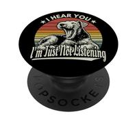 Yawn Airedale Terrier, te oigo, simplemente no estoy escuchando lo retro PopSockets PopGrip Adhesivo