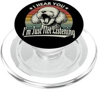 Yawn Bichon Frise Te escucho, no voy a escuchar Sunset Retro PopSockets PopGrip para MagSafe