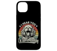 Yawn Cavapoo Cavoodle Te oigo, Simplemente no Estoy Escuchando lo Retro Carcasa para iPhone 14 Plus