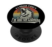 Yawn Otter, te oigo, no Estoy Escuchando Funny Sunset Retro PopSockets PopGrip Adhesivo