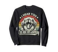 Yawn Pekinese I Hear You Im Just Not Listening Sunset Retro Sudadera