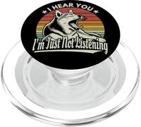 Yawn Shiba Inu//Akita Dog Te escucho, simplemente no estoy escuchando PopSockets PopGrip para MagSafe