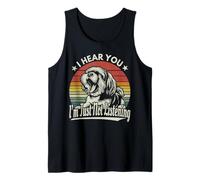 Yawn Shih Tzu, te escucho, Simplemente no Estoy Escuchando Sunset Retro Camiseta sin Mangas