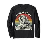 Yawn Shih Tzu, te escucho, Simplemente no Estoy Escuchando Sunset Retro Manga Larga
