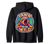 Yawn To Be Wild Divertido Bostezando Perezoso Amante Perezoso Soñoliento Cansado Sudadera con Capucha