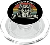 Yawn Tuxedo Cat, escuché que simplemente no estás escuchando Sunset Retro PopSockets PopGrip para MagSafe