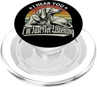 Yawn Weimaraner Te oigo, simplemente no estoy escuchando Sunset Retro PopSockets PopGrip para MagSafe
