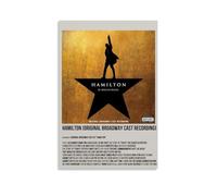 YAWRGJWRG Hamilton - Pósteres decorativos de lienzo estético para decoración de pared, decoración moderna para dormitorio familiar, póster de película musical, 60 x 90 cm, estilo sin marco