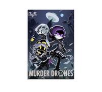 YAWRGJWRG Murder Drones - Póster decorativo de la película Murder Drones, lienzo estético para decoración de pared, decoración moderna para dormitorio familiar, póster de película musical, 40 x 60 cm,