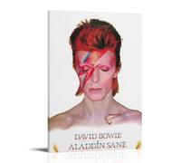 YAWRGJWRG Póster de David Bowie Aladdin Sane decorativo en lienzo estético para decoración de pared, decoración moderna para dormitorio, dormitorio, música, película musical, 40 x 60 cm, estilo marco