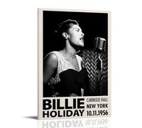 YAWRGJWRG Póster decorativo de lienzo estético de Billie Holiday at Carnegie Hall, decoración de pared, sala de estar, dormitorio, música, película, 30 x 45 cm, estilo marco