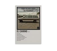 YAWRGJWRG Póster decorativo de The Black Keys El Camino, lienzo estético decorativo para pared, decoración moderna para dormitorio familiar, póster de película musical, 20 x 30 cm, estilo sin marco