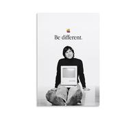 YAWRGJWRG Steve Jobs Be Different - Póster decorativo en lienzo estético para pared, decoración moderna para dormitorio, dormitorio, música, película musical, 30 x 45 cm, estilo sin marco