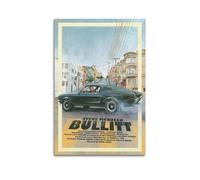YAWRGJWRG Steve McQueen Bullitt - Póster decorativo de lienzo estético para decoración de pared, decoración moderna para dormitorio familiar, póster de película musical, 30 x 45 cm, estilo sin marco