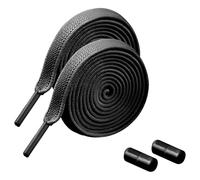 YAWYO 2 pares de cordones negros, elásticos y sin atar para adultos y niños, repuestos para zapatillas deportivas de 100 cm.