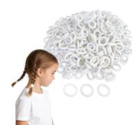 YAWYO 300 Pcs Gomas del Pelo para Niñas Pequeñas, Elásticos para Coletas 20mm, Coleteros para Bebés y Niños (Blanco)