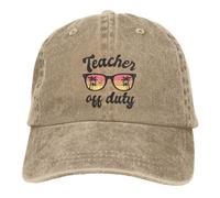 Yaxinduobao Teaching is A Work of Heart - Gorra de béisbol ajustable para papá y golf, original, clásico, de algodón de perfil bajo, para hombres y mujeres, Teacher Off Duty Natural 5, Talla única