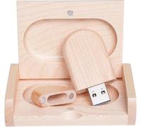 Yaxiny Memoria 2.0 USB 16GB Pendrive Hoja de Madera Divertido Pen Drive 16GB con Caja de Regalo de Madera Práctico Unidad Flash USB Almacenamiento para Regalo de Cumpleaños Llave USB