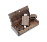 Yaxiny Memoria USB C de 64 GB, unidad flash USB C 3.0 Stick de alta velocidad USB C Drive Dual OTG Pen Drive Caja de madera de nogal para TV, coche, smartphones, PC, portátil