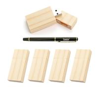 Yaxiny Paquete de 5 unidades flash USB de 8 GB, madera de arce 2.0, memoria flash USB de almacenamiento de datos, disco Pendrive
