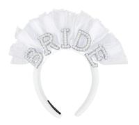 YAXZIM Pearl Bride Headband,Bride Diadema,Diadema Novia Perlas,Diademas de Perlas para Boda,Adornos de Novia para Bodas, Despedidas de Soltero y Veladas con Amigos,Complementos Bride