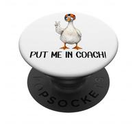 Yay Sports Game Day Put Me In Coach Dad Football Goose Duck PopSockets PopGrip Adhesivo