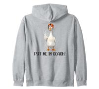 Yay Sports Game Day Put Me In Coach Dad Football Goose Duck Sudadera con Capucha