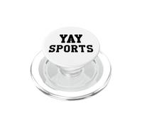 Yay Sports Go Sports Ball Game Go Team Cheer Mom Football PopSockets PopGrip para MagSafe