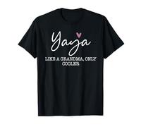Yaya Like A Grandma Only Cooler Heart Mother's Day Yaya Camiseta