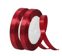 yayafunfun Nastro di Raso Vino Rosso de 10 mm, 44 metros Nastro Doppio Raso per Artigianato, Natale, Decorazioni, Confezioni Regalo, Feste di Compleanno, Matrimoni, Bomboniere?