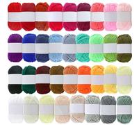 Yayatty 35 Colores Lanas para Crochet, Gruesa Lanas para Tejer Hilo Algodon Crochet, Ovillo Lana Tejer Ovillos, Crochet Yarn Gorda, Hilo de Tejer Acrílico para Tejer DIY y Tejido a Mano (Color 35)
