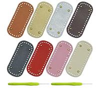 Yayatty 8 Pz Fondo del Borse, 8 Colore Fondi per Borse Uncinetto, Ovale Fondo per Borsa Uncinetto con Uncinetto per Borse Fai da Te Fatti a Mano Borsa Accessori, 18 x 8cm