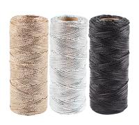 Yayatty Cordón Metálico Multicolor de 1,5mm x 100m Hilo de Oro Metálico con Cordón para Manualidades, Joyería de Bricolaje y Decoración Navideña, 3 Color A, 300m