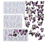 Yayatty Mariposa Llavero Molde de Silicona, Moldes de Resina para Joyas de Mariposa Moldes de Silicona Epoxi para Manualidades, Pendientes, Collares, Colgantes