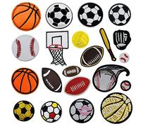 Yayatty Patch Sticker, 21 Pz Pelota Parche Termoadhesivo Parche de Hierro en Patches paraMochila, Gorras, Ropa, Parches Infantiles y Apliques para Niños