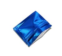 YAYDAFSHSAI Bolsas con Cierre hermético de Mylar, Sealable Sample Baggies, 100pcs 7.5 * 6.3cm Heat Seal Aluminum Foil Ziplock Bags Flat Zip Lock(Blue)