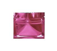 YAYDAFSHSAI Bolsas con Cierre hermético de Mylar, Sealable Sample Baggies, 100pcs 7.5 * 6.3cm Heat Seal Aluminum Foil Ziplock Bags Flat Zip Lock(Pink)