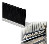 YAYDAFSHSAI Cepillo para el Borde de la Puerta, Burlete for Puerta, Paquete de 2, cerdas Nailon 10-300 mm, Base Aluminio 25-30 for Garaje(F-,H 40 MM)