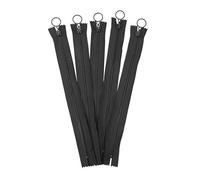 YAYDAFSHSAI Cremallera Gruesa con Extremo Abierto, 5pcs Resin Zipper Candy Colors Zippers Trousers Round Ring Zipper Clothing Zipper Coil DIY Sewing Accessories(Black)